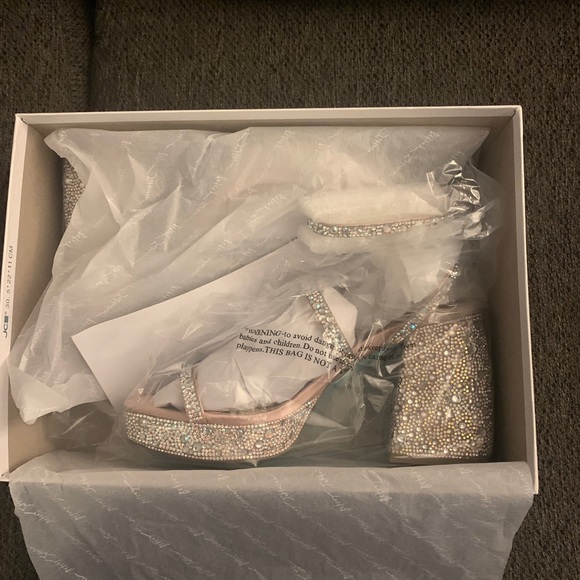 Betsey Johnson SB-Denni Rhinestone platform heel - Picture 2 of 5